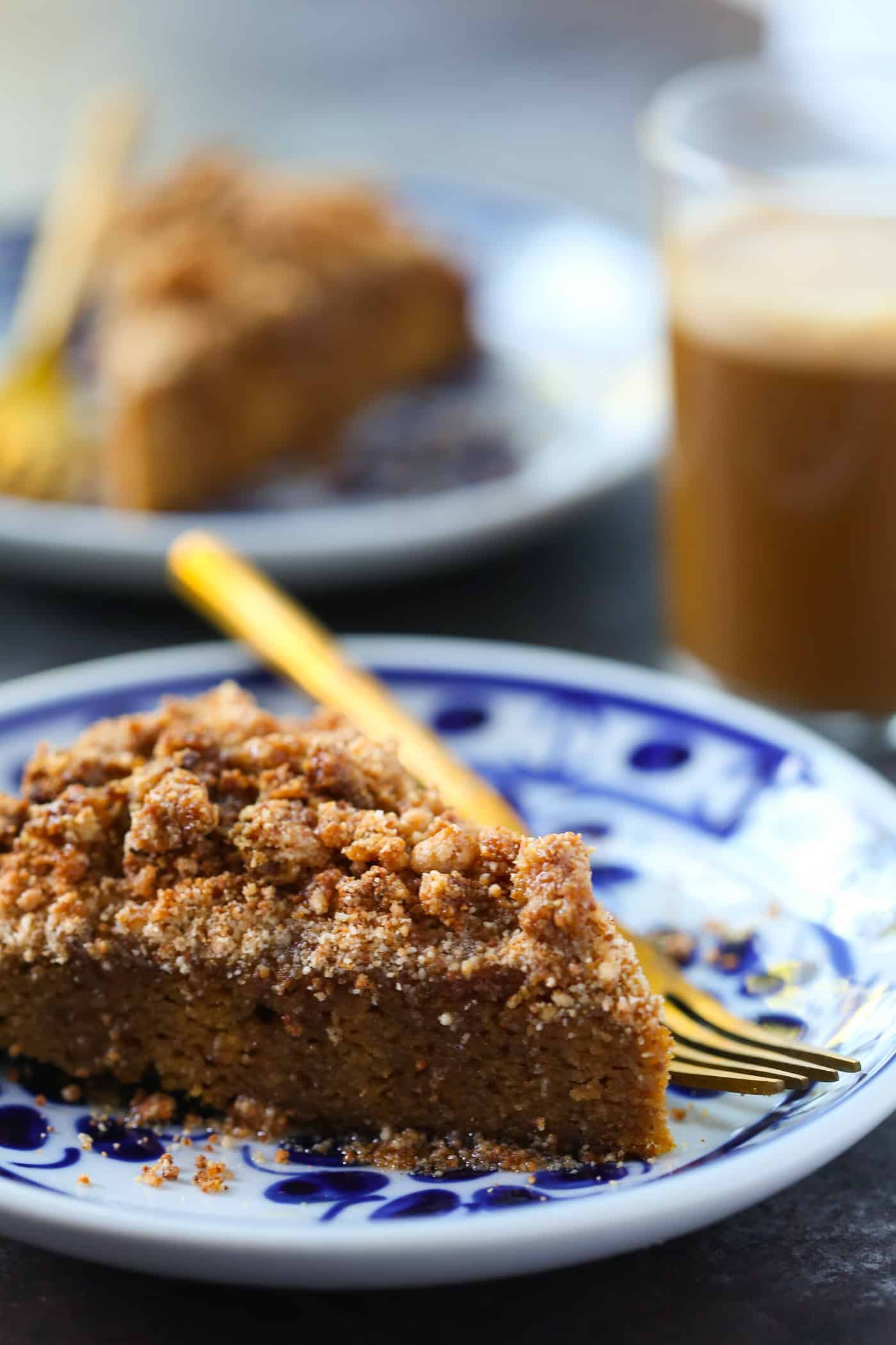 Who is ready for fall baking? How about starting off with this Gluten-Free Pumpkin Coffee Cake? It's made with almond and coconut flour, pumpkin puree and flavourful spices. 