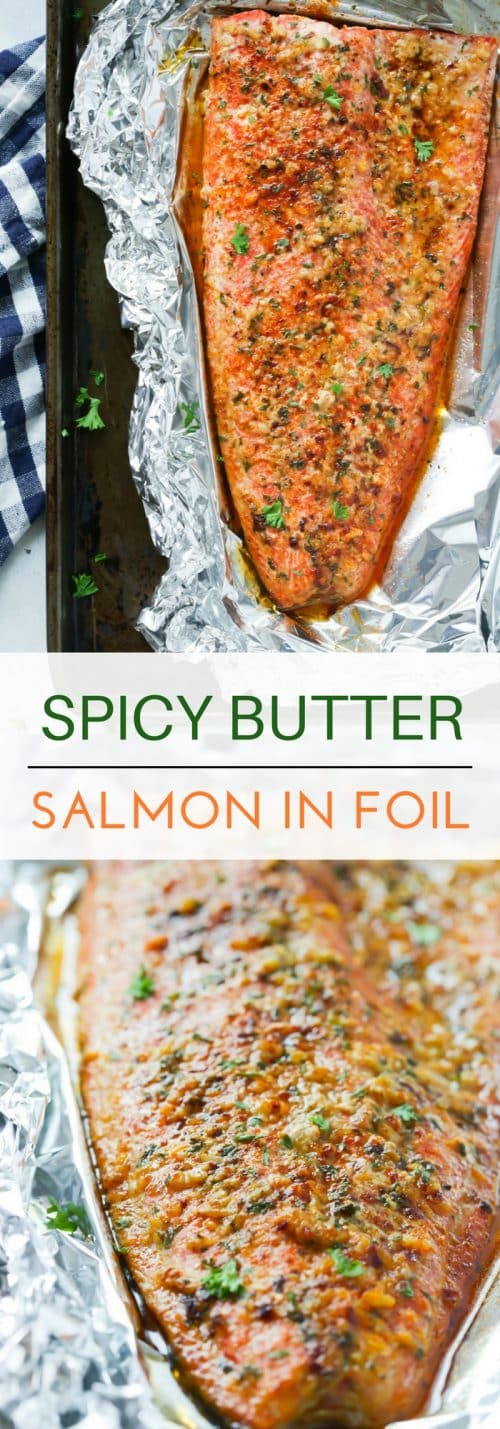 Spicy Butter Salmon in Foil Recipe - Primavera Kitchen