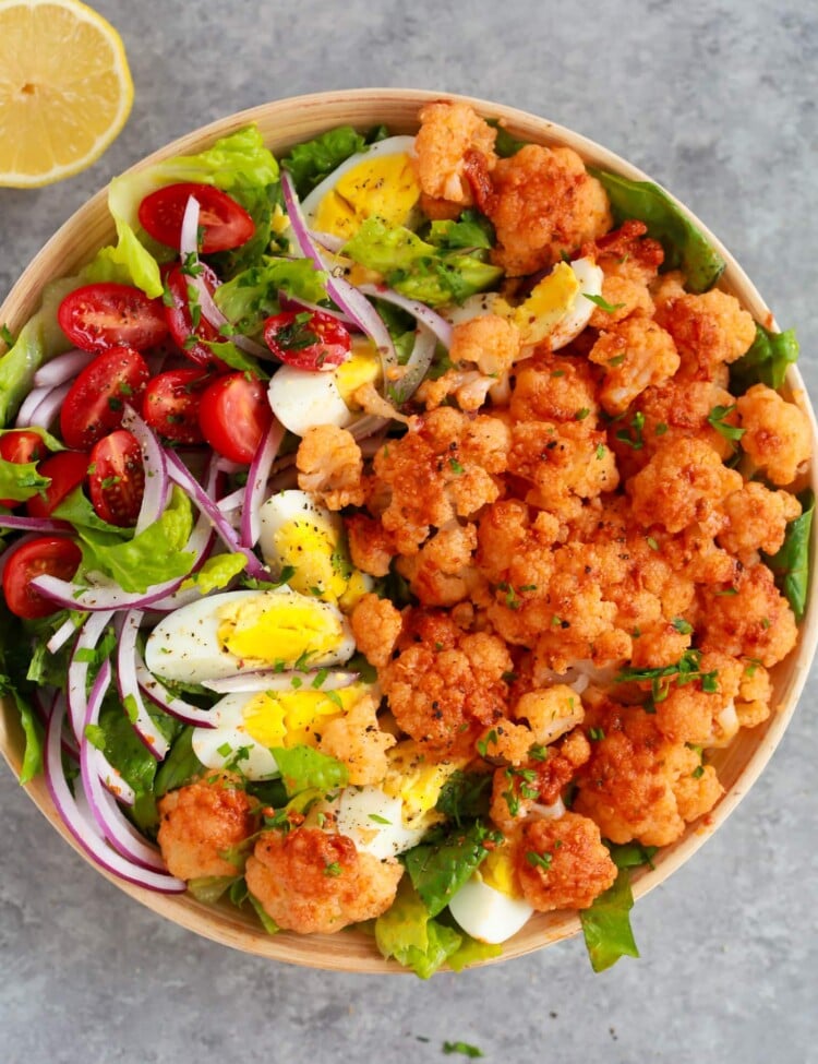 Sun-dried Tomato Pesto Cauliflower Salad.