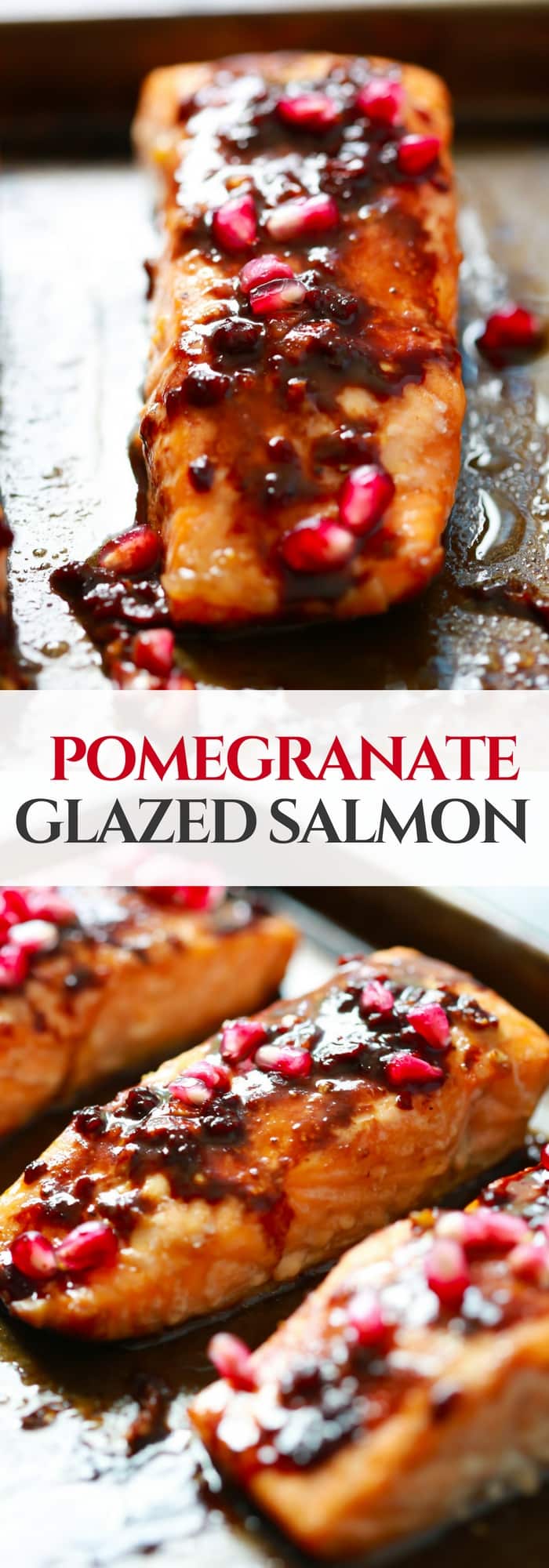 The easiest Pomegranate Glazed Salmon you will ever make. It only requires 4-ingredient and the glaze has no added sugar, but has a delicious tangy flavor!