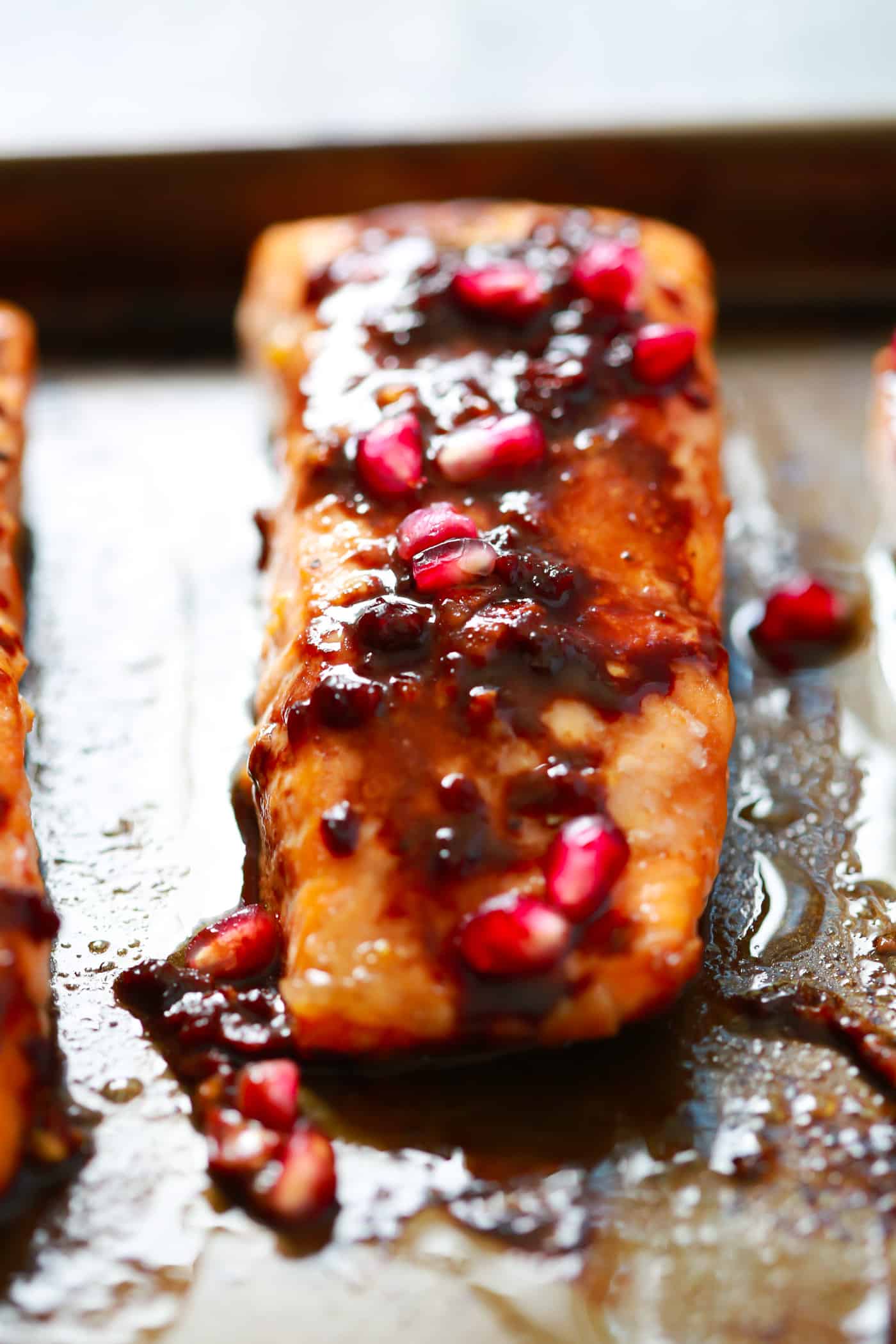 The easiest Pomegranate Glazed Salmon you will ever make. It only requires 4-ingredient and the glaze has no added sugar, but has a delicious tangy flavor!