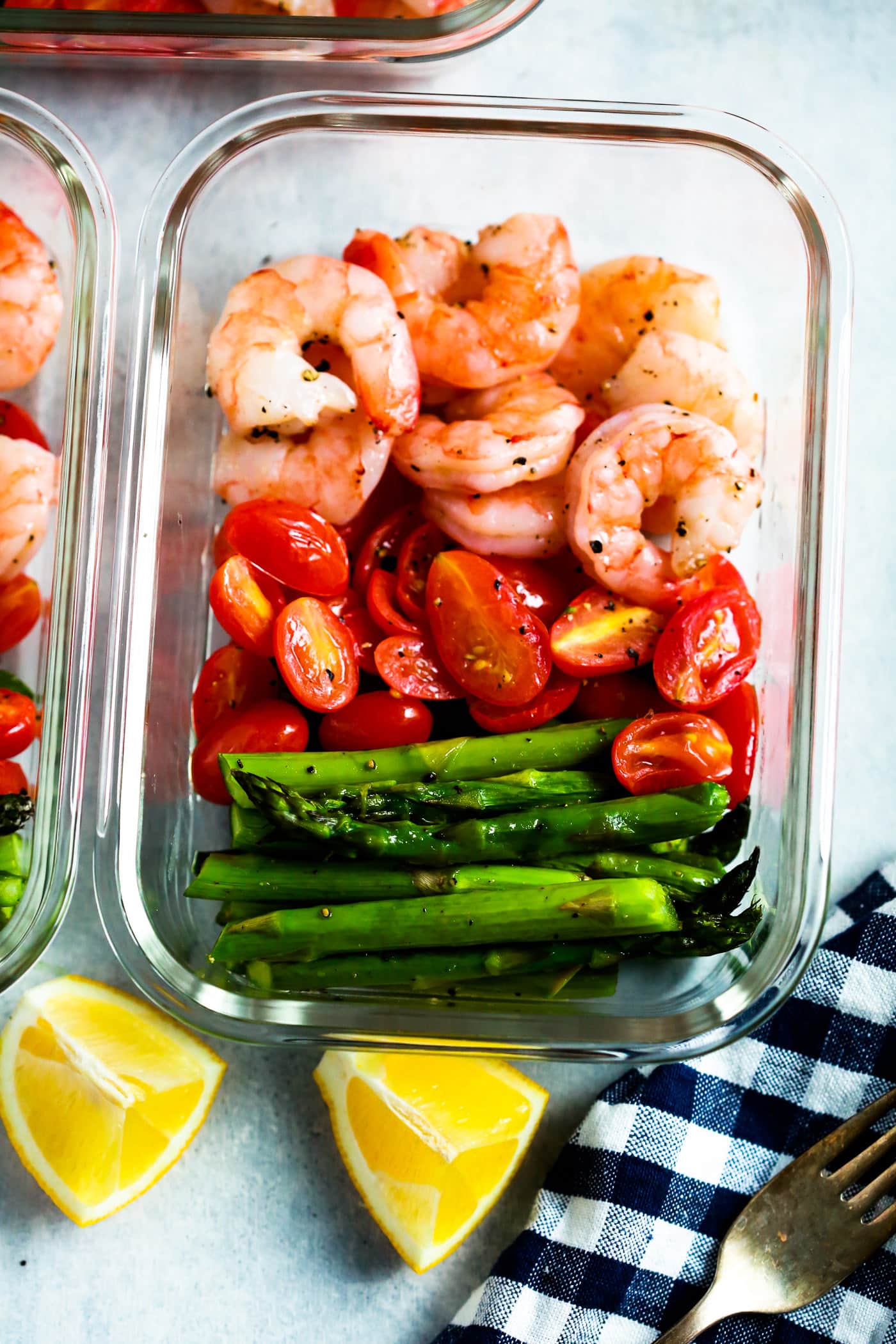 One-Sheet Pan Shrimp with Cherry Tomatoes and Asparagus (Meal-Prep) - Primavera Kitchen