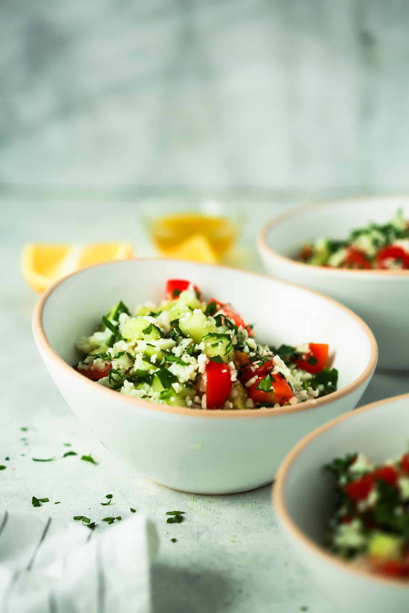 Cauliflower “Rice” Tabbouleh Salad