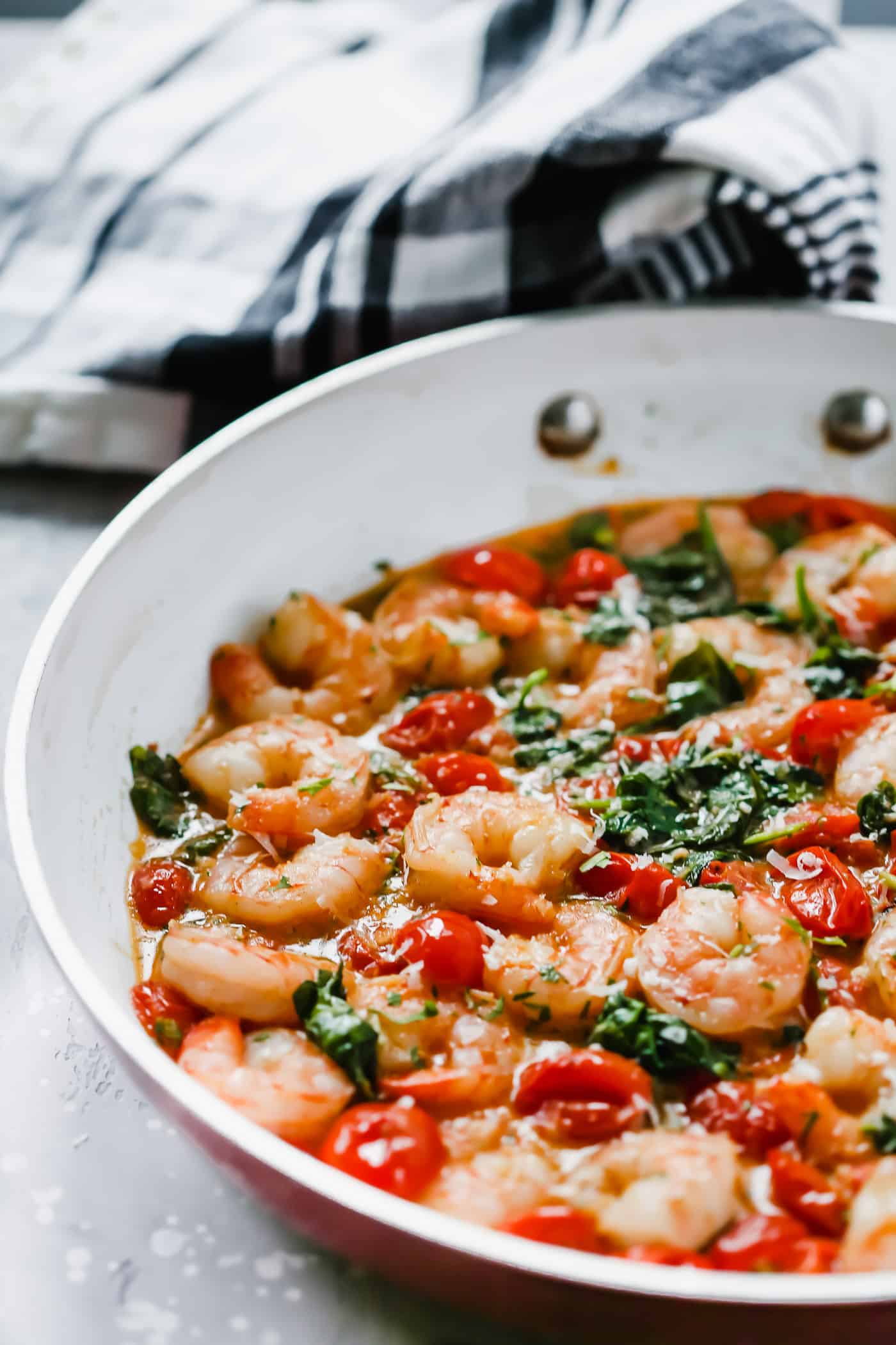 Creamy Parmesan Shrimp Skillet Primavera Kitchen Recipe