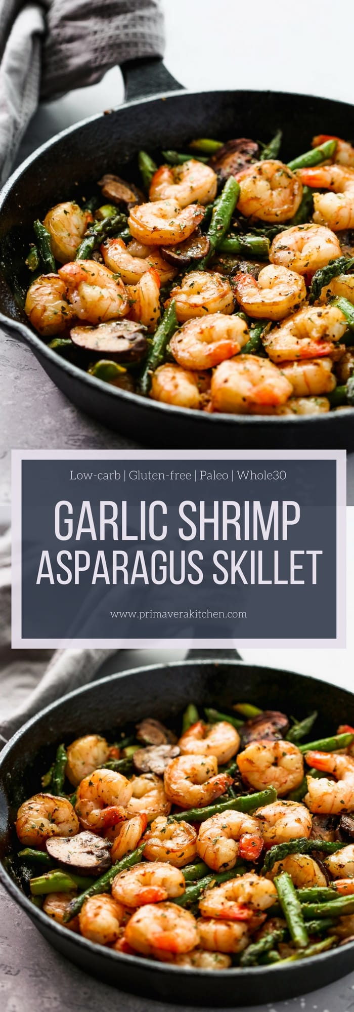 Garlic Shrimp Asparagus Skillet Primavera Kitchen Recipe