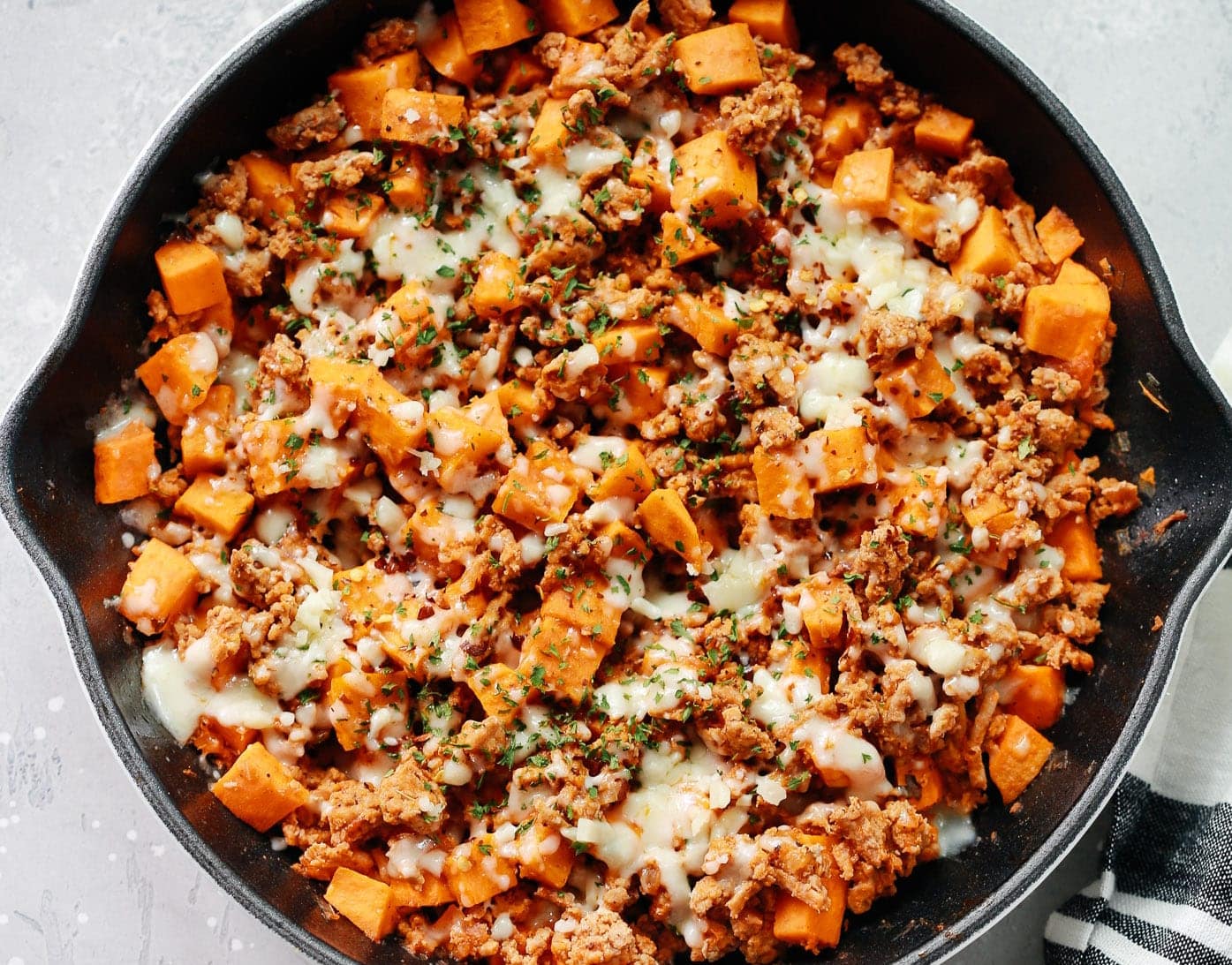 Ground Turkey Sweet Potato Skillet 