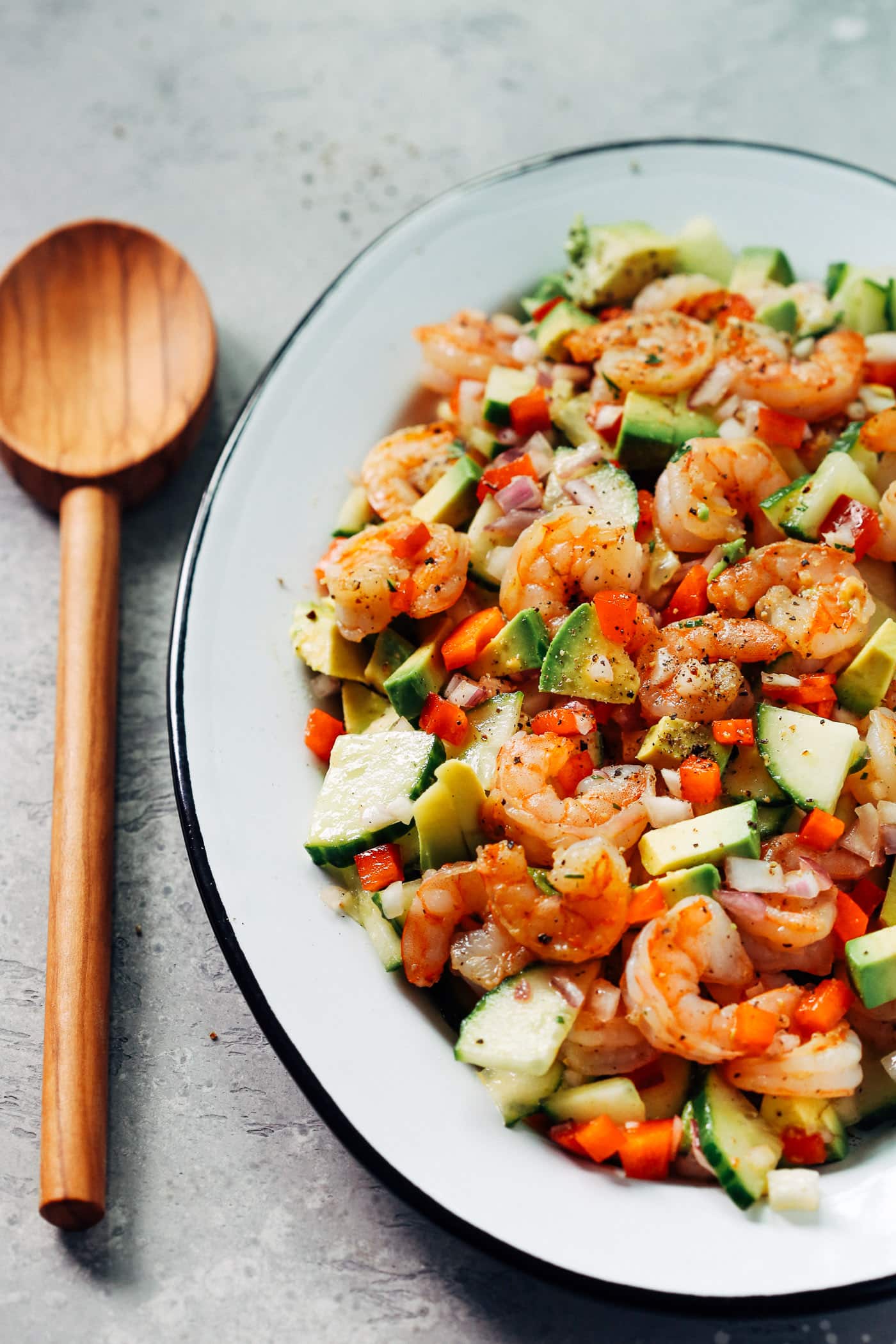 Shrimp Avocado Cucumber Salad - Primavera Kitchen 