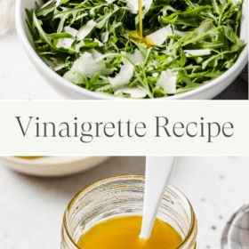 Titled Photo Collage (and shown): Vinaigrette Recipe