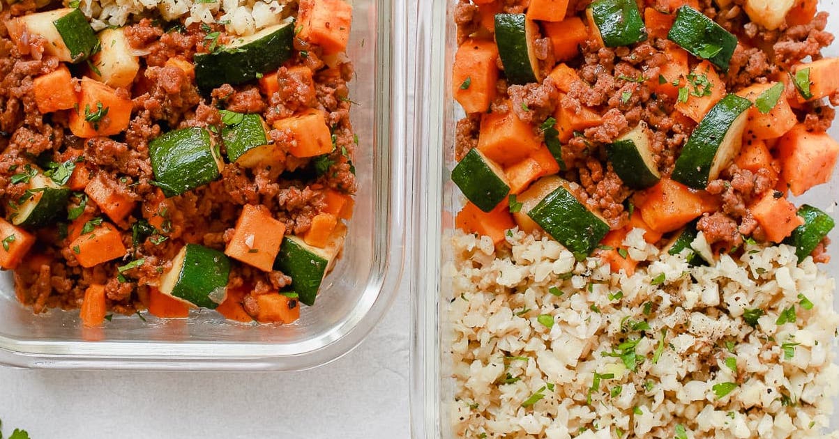 Ground Beef Zucchini Sweet Potato Skillet - Primavera Kitchen