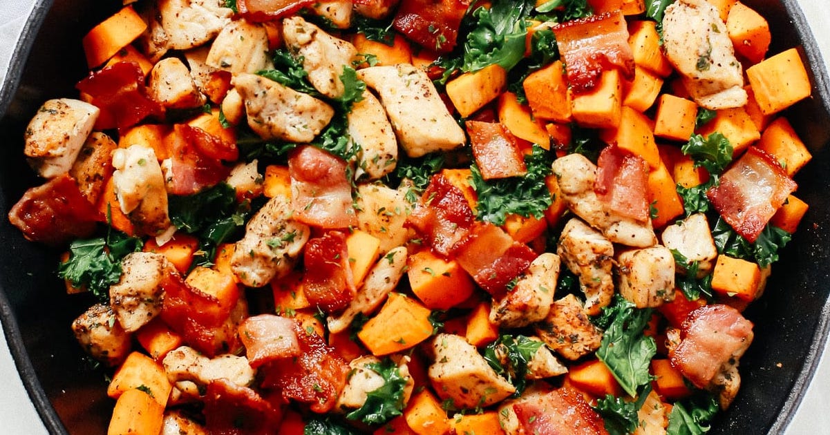Sweet Potato Chicken Kale Skillet Primavera Kitchen