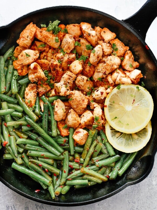 Spicy Green Beans Chicken Skillet.