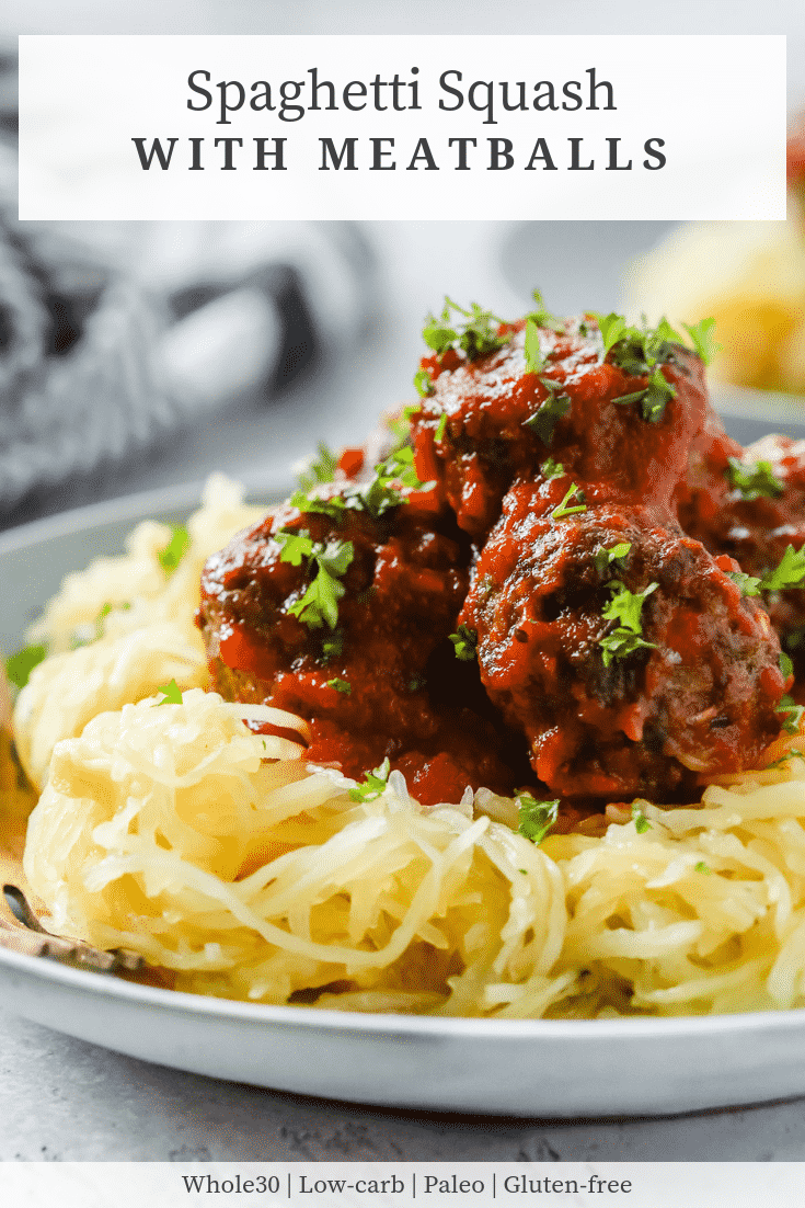 Whole30 Low-Carb Spaghetti Squash With Meatballs