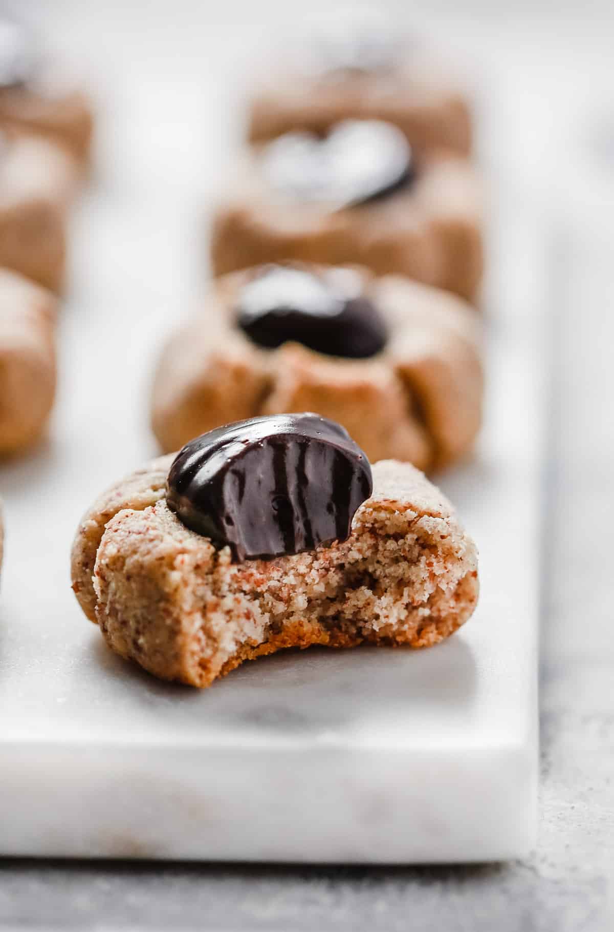 Sugar-free Nutella Thumbprint Cookies