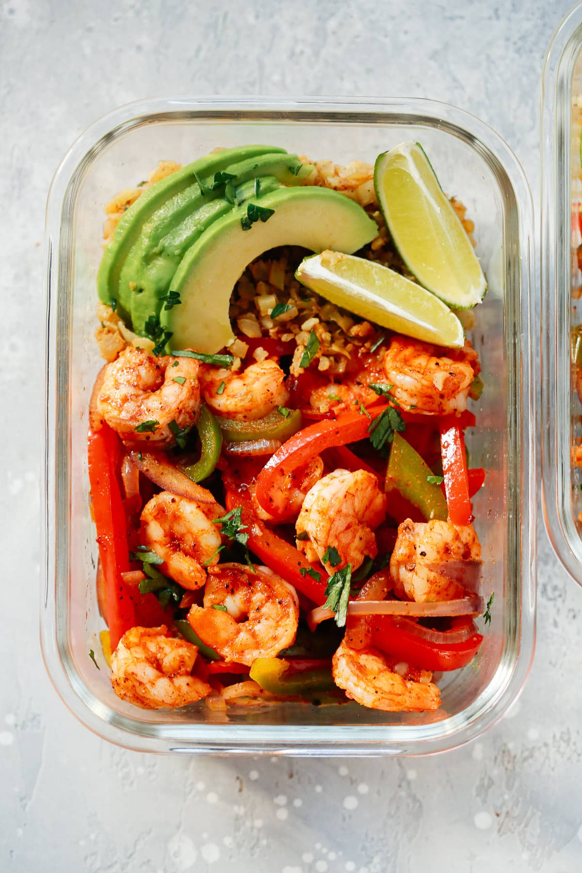 Low-Carb Shrimp Fajita Meal-Prep Bowls