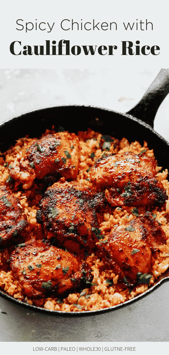 Spicy Chicken with Cauliflower Rice