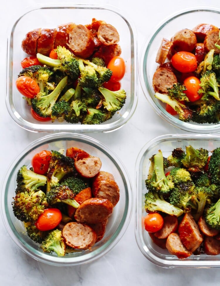 Meal Prep Sausage & Veggies {GF, Low Cal} - Skinny Fitalicious