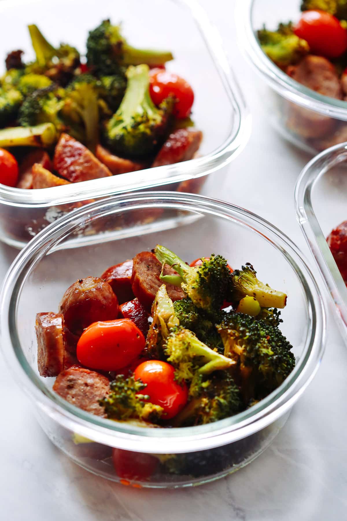 One-Pan Italian Sausage Meal-Prep Bowls