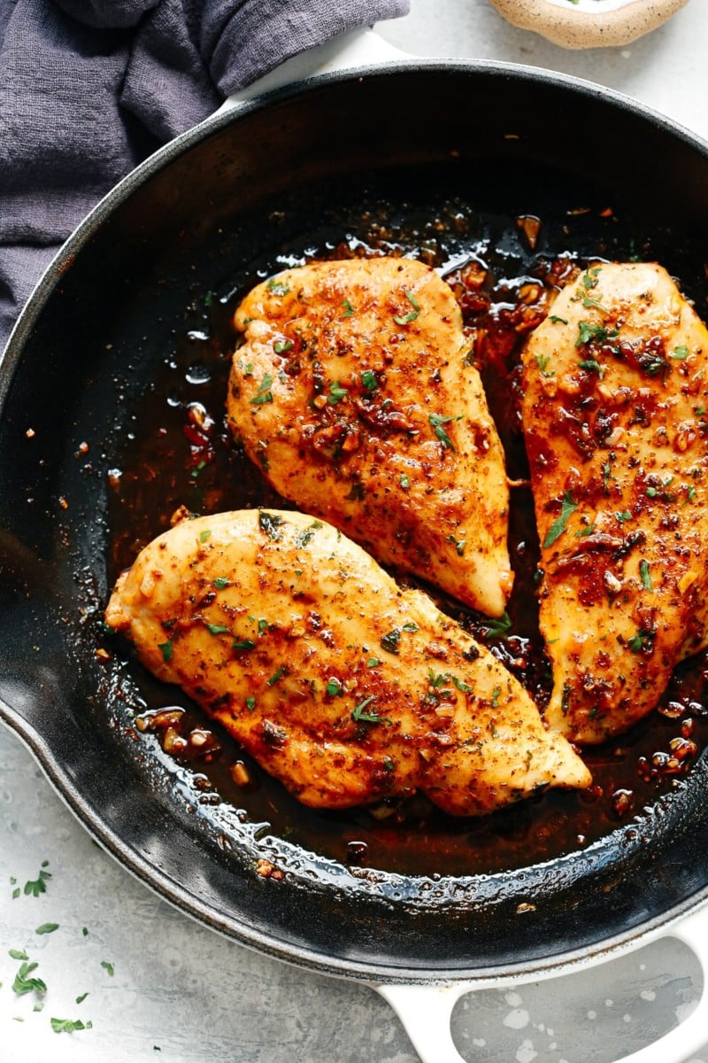 Baked Chicken Breast with Garlic Butter Sauce! Tender & Delicious