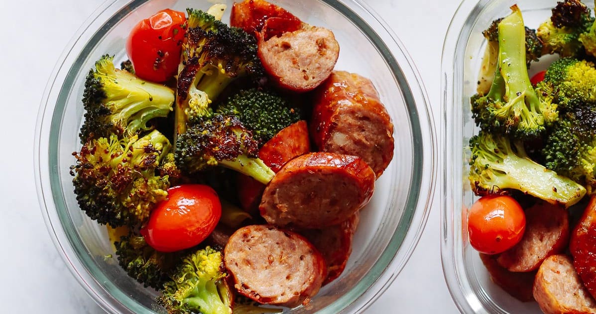 OnePan Italian Sausage MealPrep Bowls