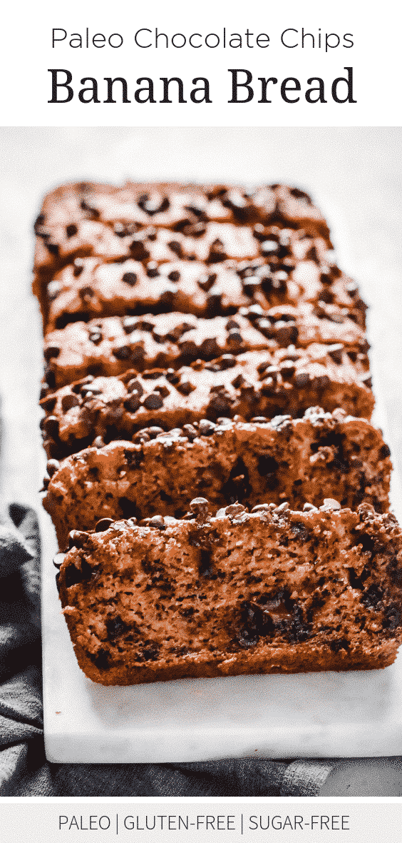 Paleo Chocolate Chips Almond Flour Banana Bread