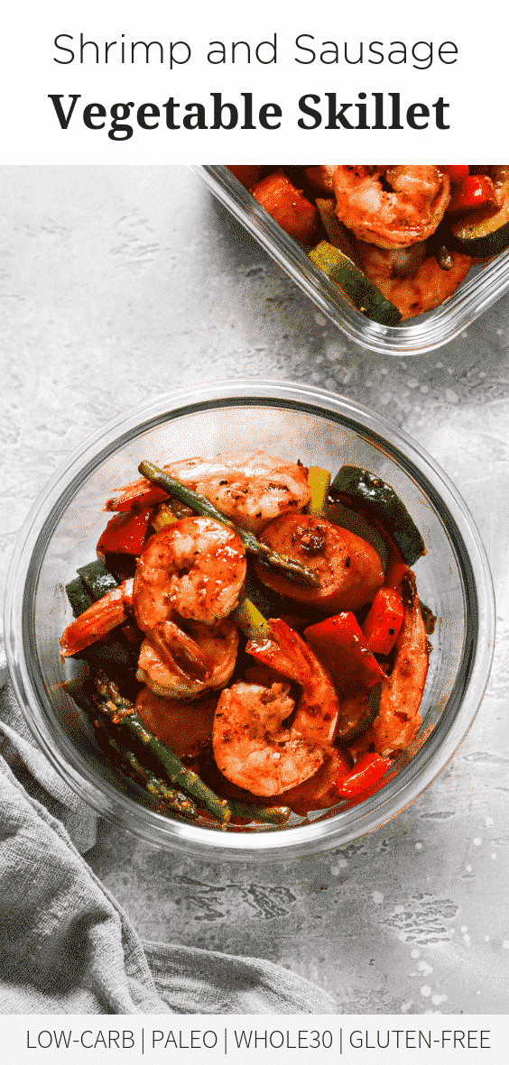 Shrimp and Sausage Vegetable Skillet (Meal-Prep)