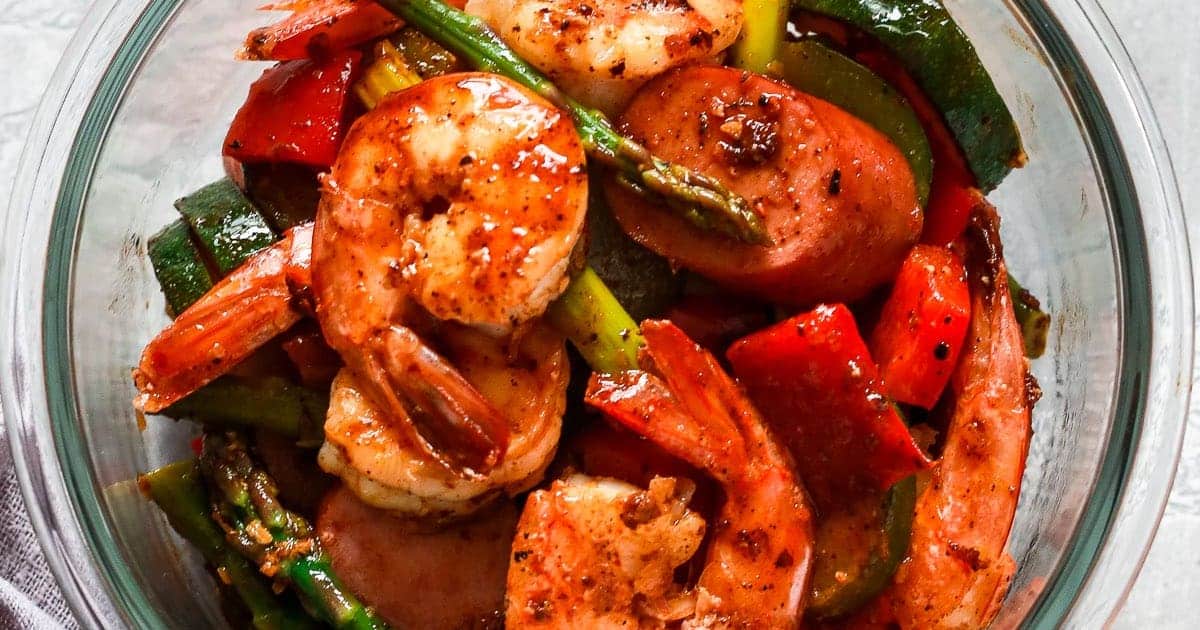 Shrimp and Sausage Vegetable Skillet (Meal-Prep)