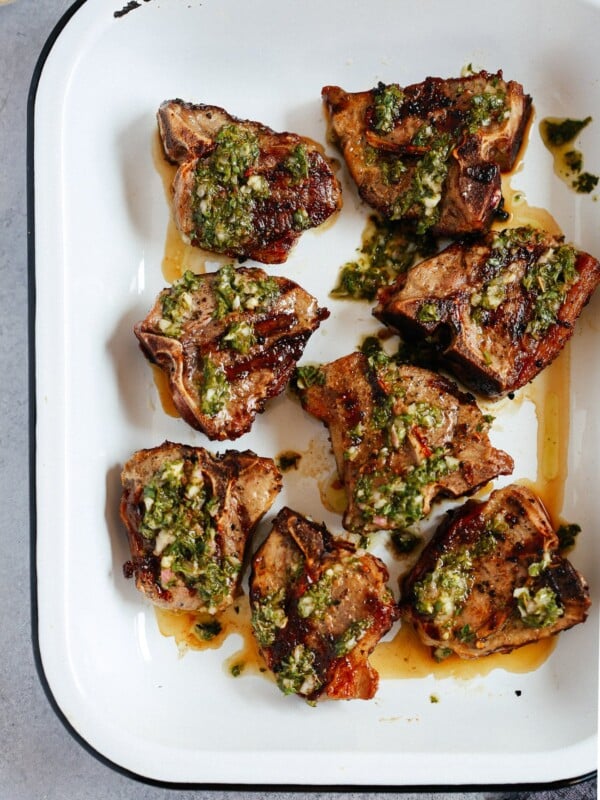 Grilled Lamb Chops with Chimichurri Sauce