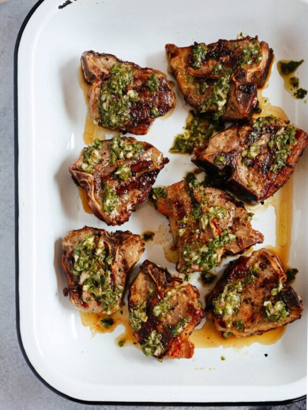 Grilled Lamb Chops with Chimichurri Sauce