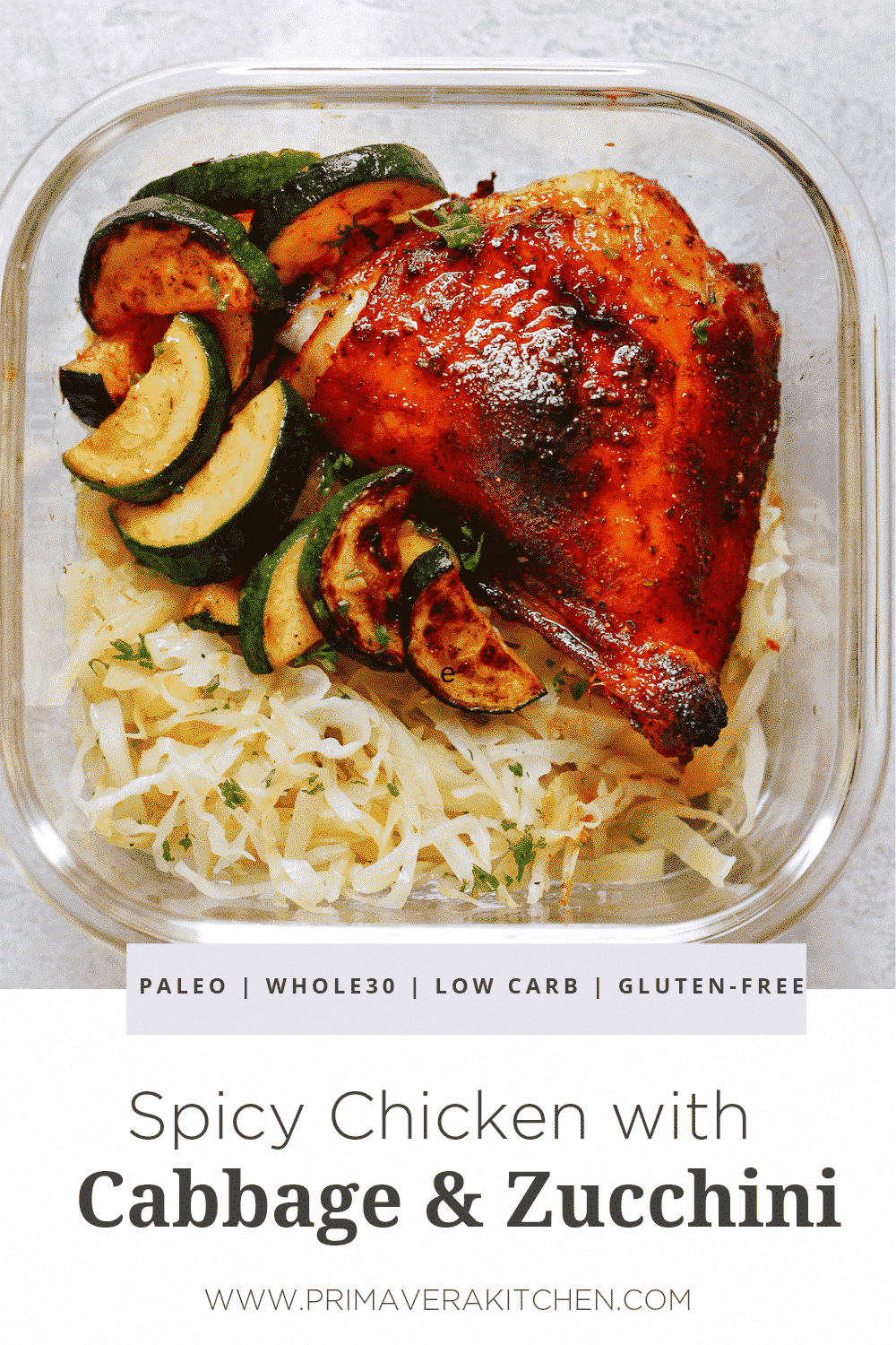Spicy Chicken with Cabbage and Zucchini