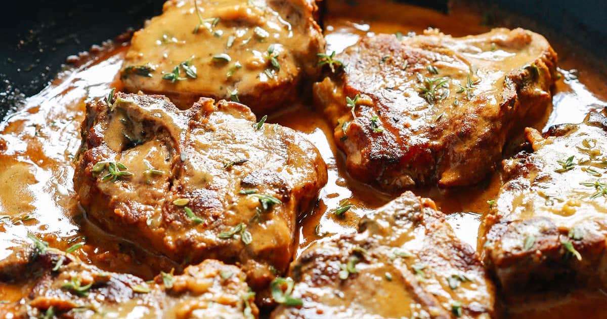 Lamb Chops with Creamy Mustard Sauce - Primavera Kitchen
