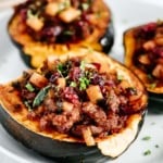 Close up of Stuffed Acorn Squash