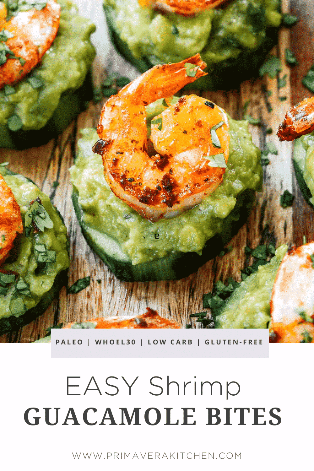 Easy Shrimp Guacamole Cucumber Bites
