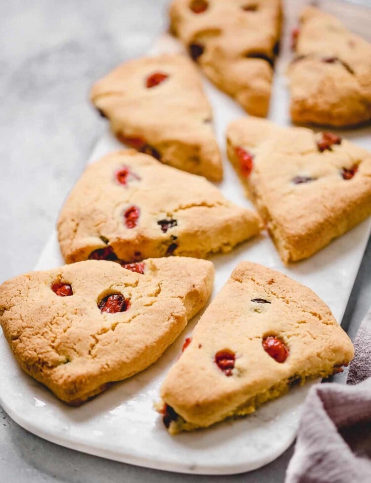 platter of cranberry-orange scones