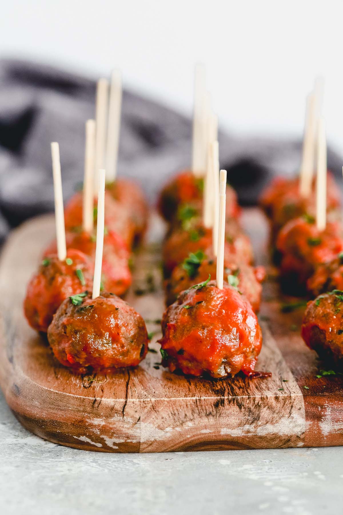 close up image of meatball appetizers