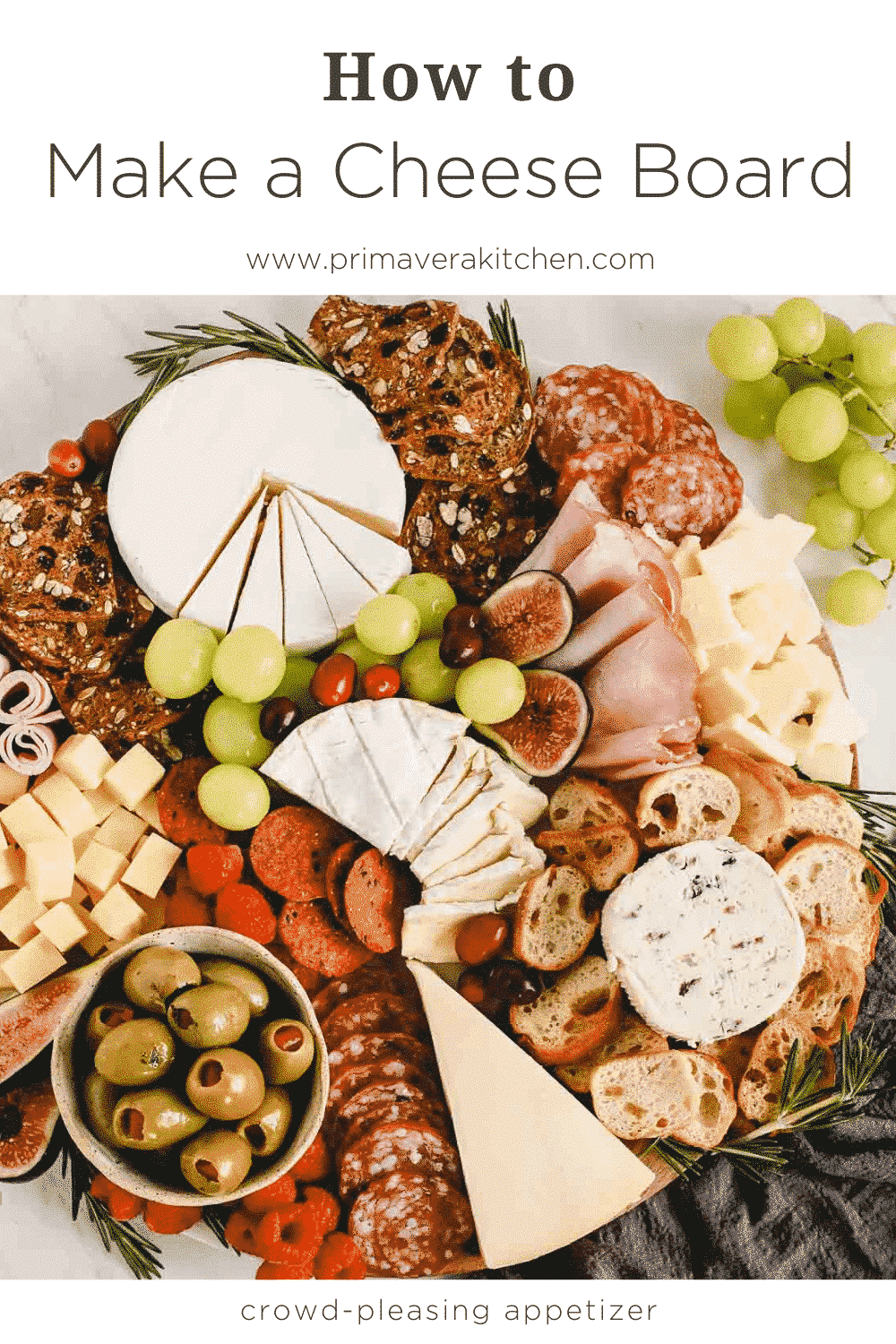 titled photo collage (and shown): How to Make a Cheese Board