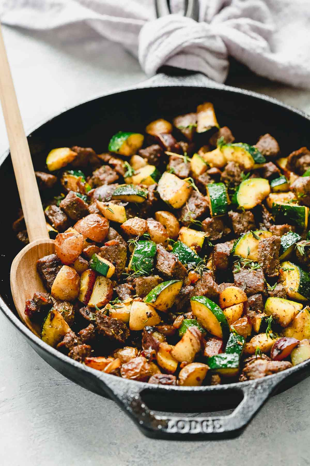 Cast Iron Skillet Potato and Beef Recipe