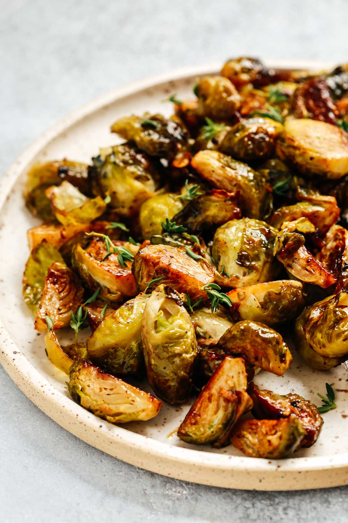 platter of golden roasted vegetables