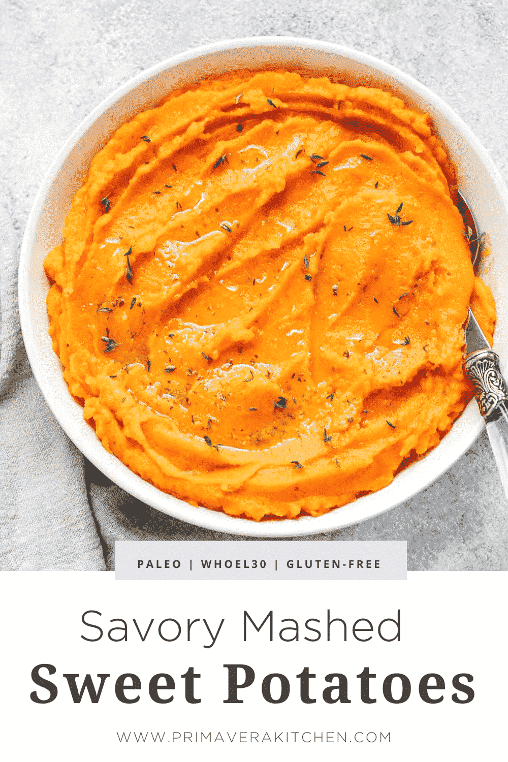 titled photo collage (and shown): mashed sweet potato 