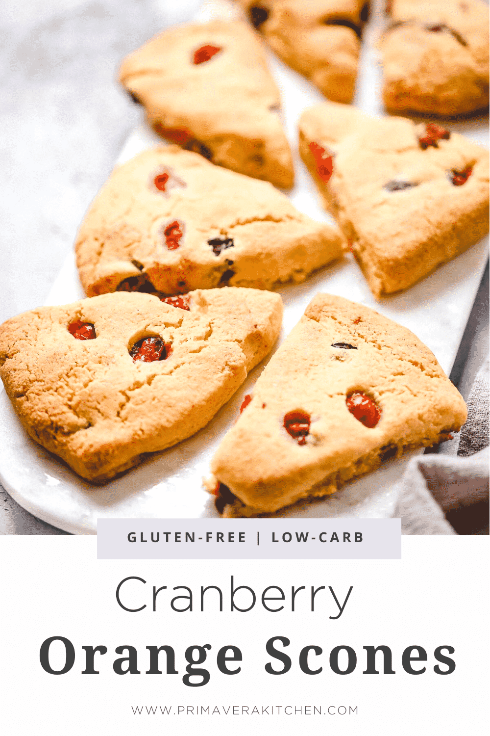 titled photo collage (and shown): Cranberry Orange Scones