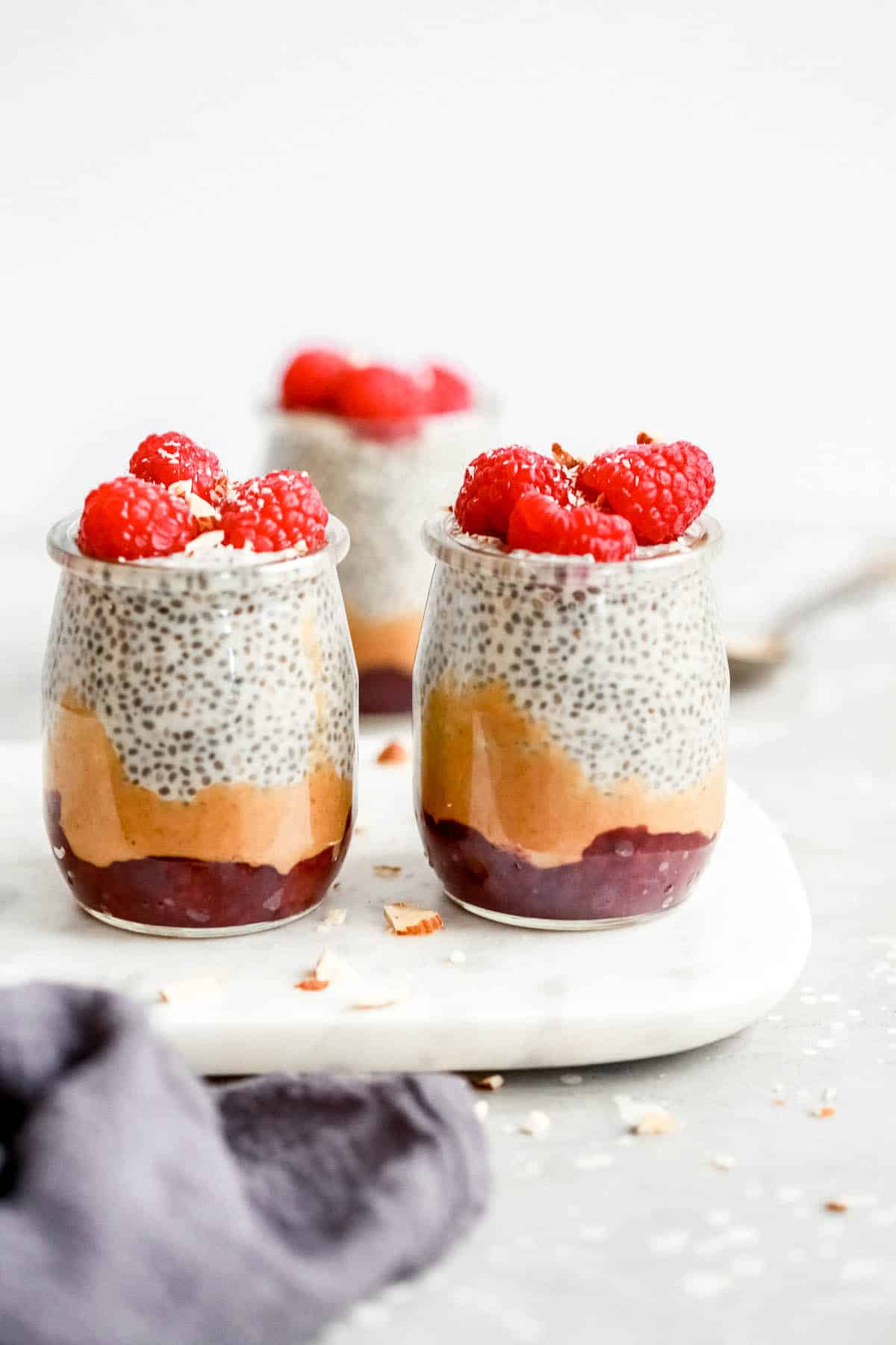 quick paleo friendly pudding topped with berries