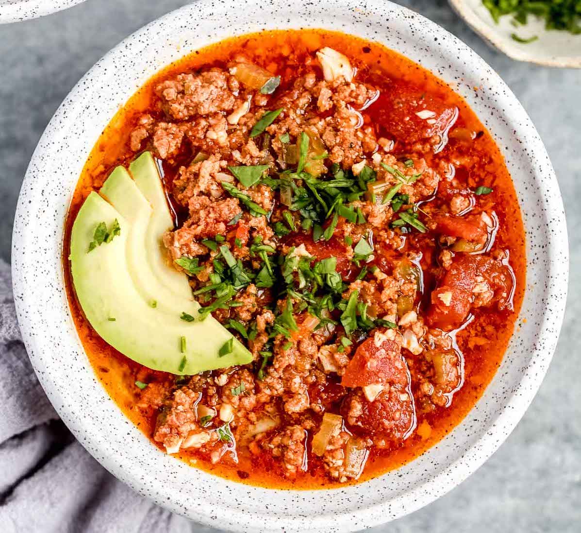 Keto Chili (Good as the traditional chili but no beans) Primavera Kitchen