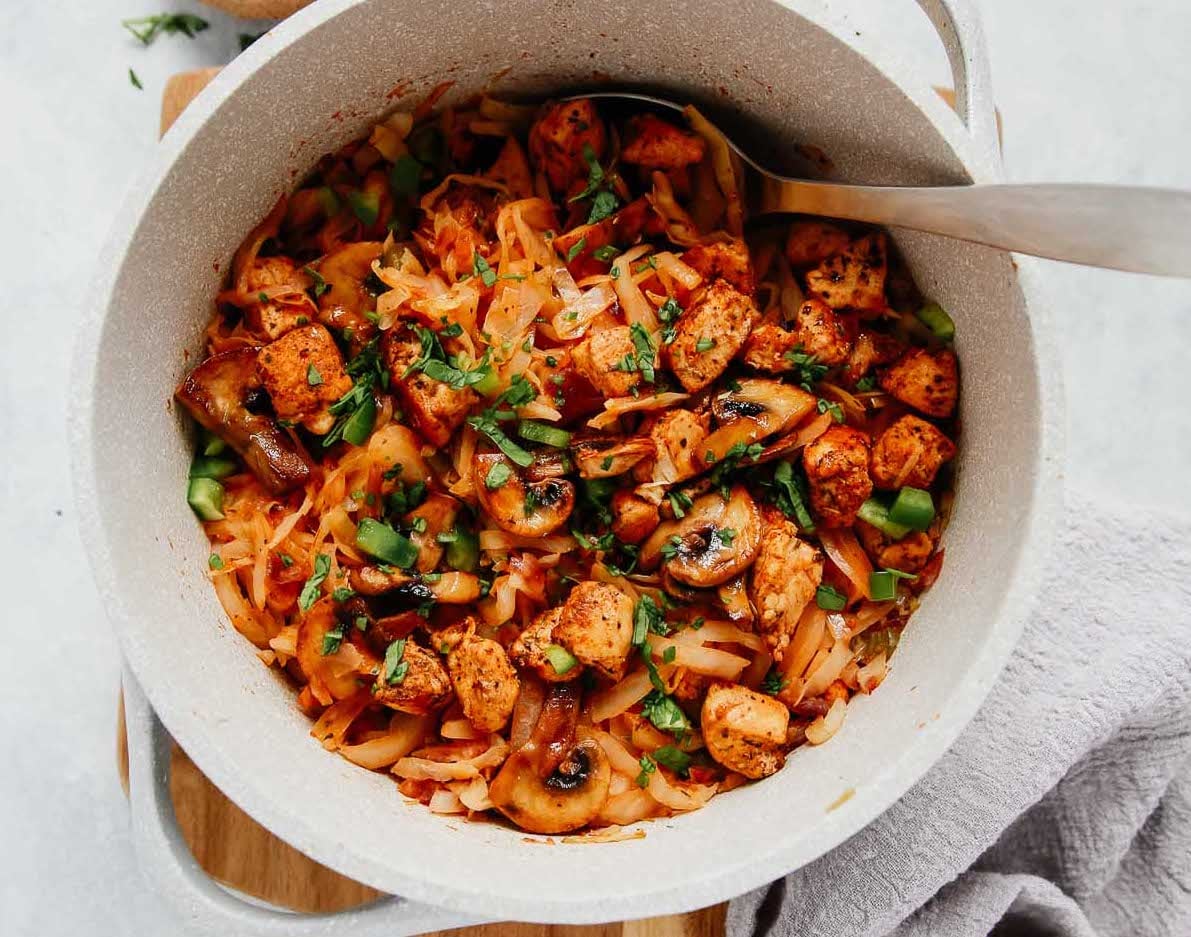 One-Pan Chicken and Cabbage