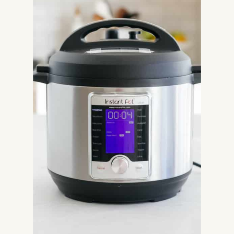 Instant pot on a marble kitchen countertop