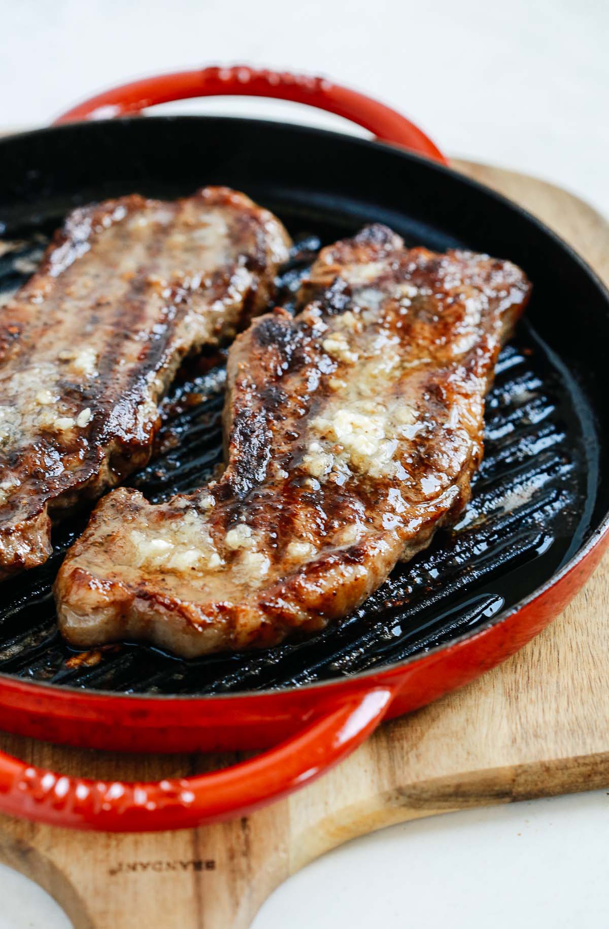 Pan-Seared, Butter-Basted Thick-Cut Steak Recipe