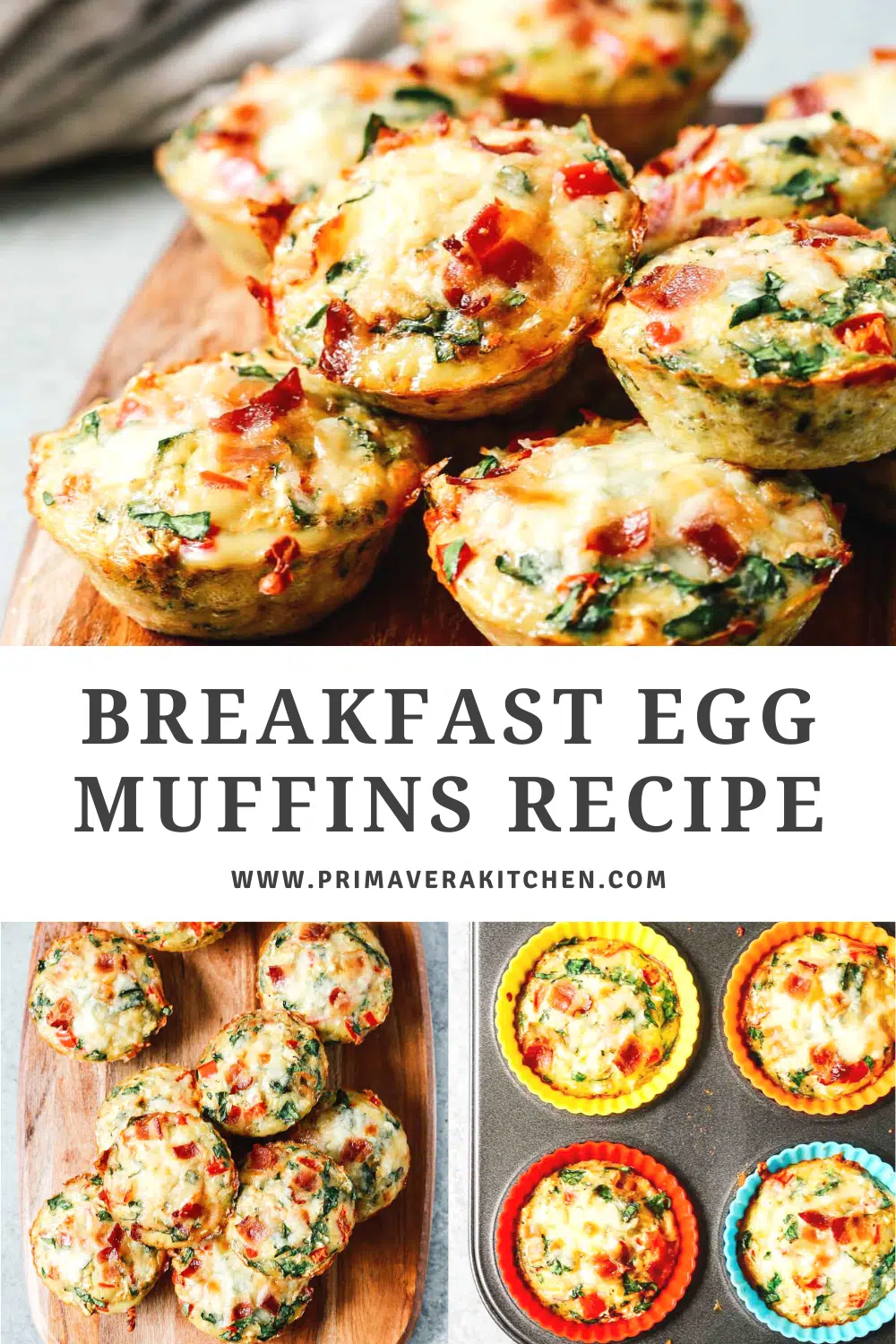titled photo collage (and shown): breakfast egg muffins recipe 