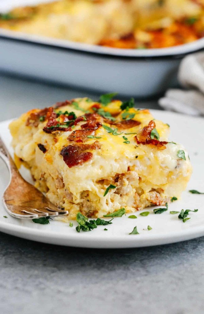 Sausage and Potato Breakfast Casserole - Primavera Kitchen