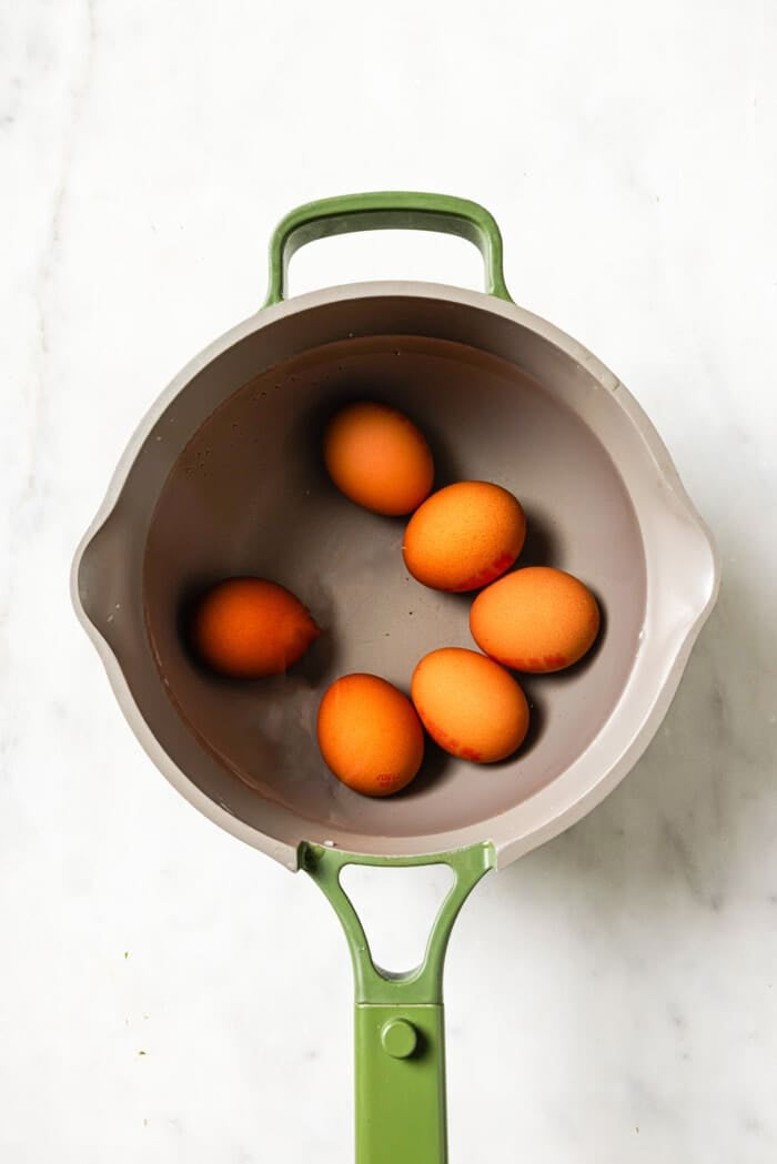 eggs in a pot with water