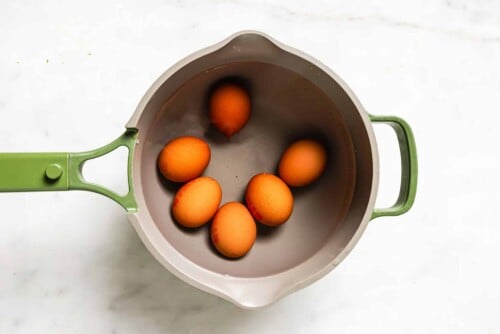 eggs in a pot with water