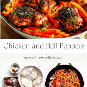 Titled Photo Collage (and shown): Chicken and Bell Peppers