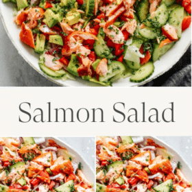 Titled Photo Collage (and shown): salmon salad